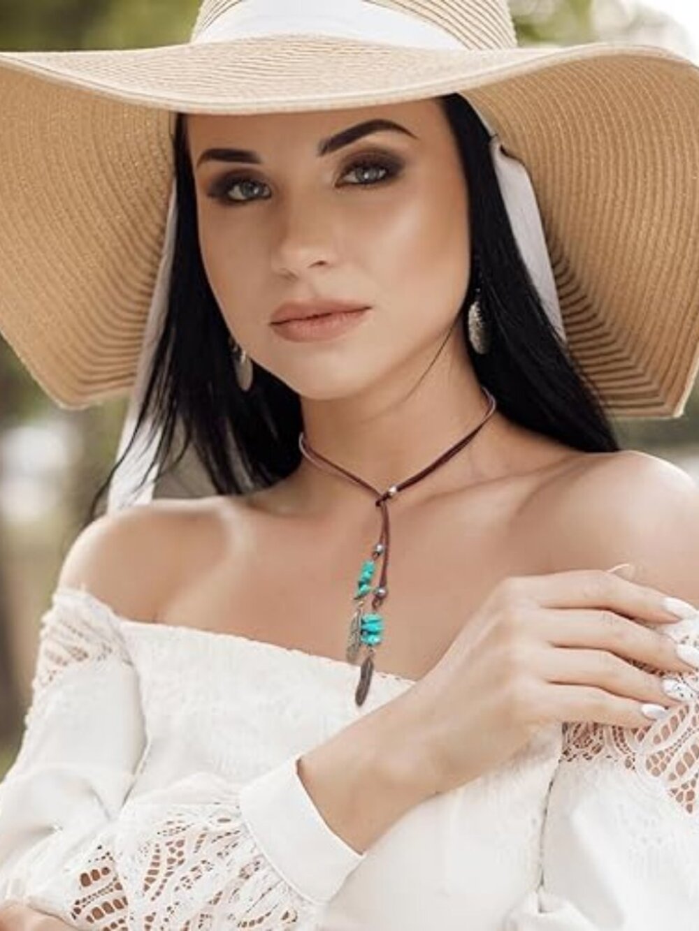 Women’s Boho Western Layered Choker Necklace | Cowgirl Country Concert Jewelry - Picture 5 of 7